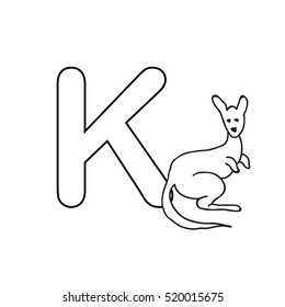 Baby Animals Alphabet Kids Coloring Page Stock Illustration 520015675 ...