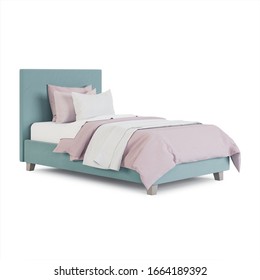 Baby bed on a white background. Clipping path included. 3D rendering. - Powered by Shutterstock