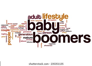 Baby boomers word cloud concept