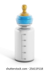 Baby Bottle Milk Isolated On White Stock Illustration 256119118 ...