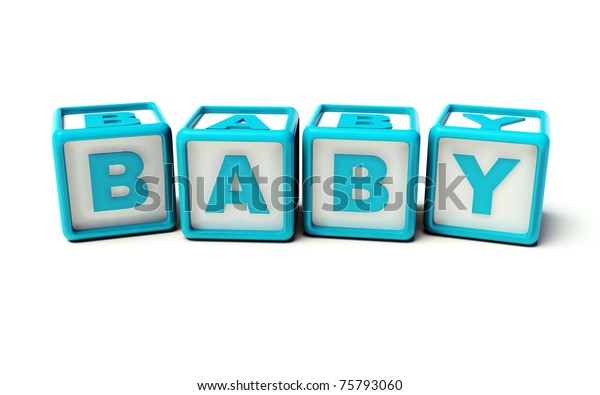 Baby Boy Concept Cubes Stock Illustration 75793060