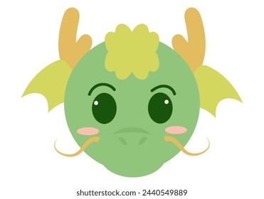 Baby Dragon Head Green Logo - Powered by Shutterstock