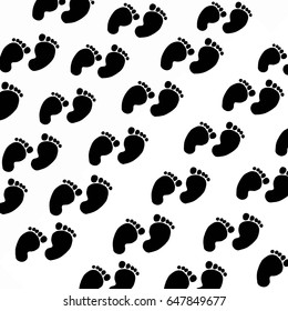 Baby Footprint Background Stock Illustration 647849677 | Shutterstock