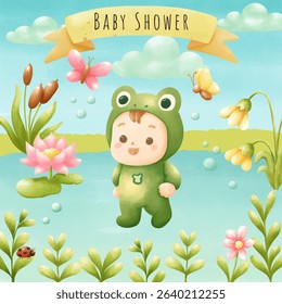 Клипарт для лягушек | Милый зеленый лягушка PNG | Цифровая загрузка Kawaii Frog
