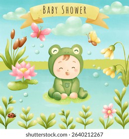 Клипарт для лягушек | Милый зеленый лягушка PNG | Цифровая загрузка Kawaii Frog