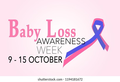 Baby loss awareness week, 9-15 october. background with ribbon - Powered by Shutterstock