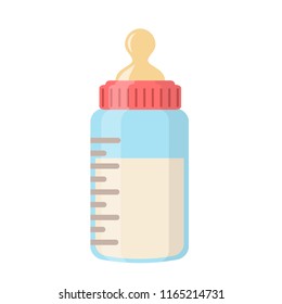 Baby Milk Bottle Cartoon Flat Style Stock Illustration 1165214731 ...