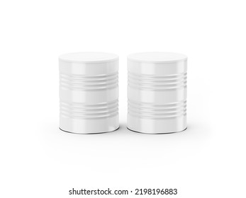 Baby Milk Powder Tin Can On White Background