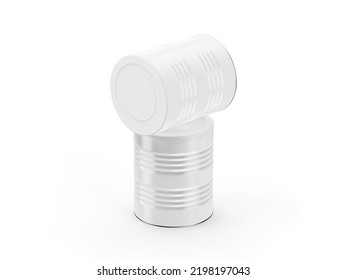 Baby Milk Powder Tin Can On White Background