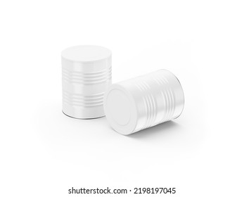 Baby Milk Powder Tin Can On White Background