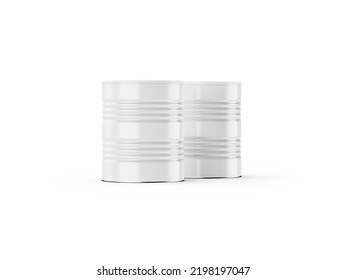 Baby Milk Powder Tin Can On White Background