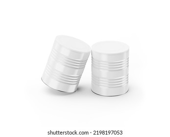 Baby Milk Powder Tin Can On White Background