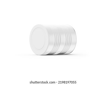 Baby Milk Powder Tin Can On White Background