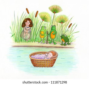 Baby Moses And The Frogs