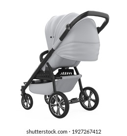 Baby Stroller Isolated. 3D Rendering