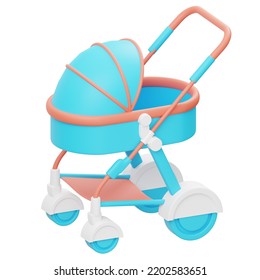 Baby Stuff Baby Stroller 3D Icon