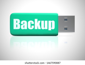 Back up data concept icon shows the importance of a backup plan. A standby for business data with archives for restoration - 3d illustration