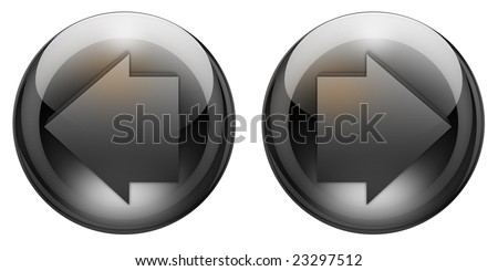 Back Forward Arrow Buttons Reflections Refractions Stock Illustration ...