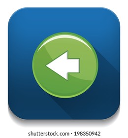 Back Forward Arrow Icon Long Shadow: vector de stock (libre de regalías ...