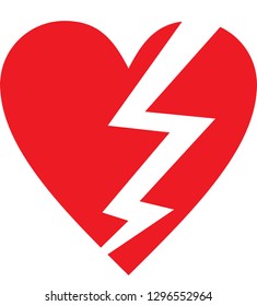 Thunder Heart Logo Icon Stock Vector (Royalty Free) 1282367455 ...