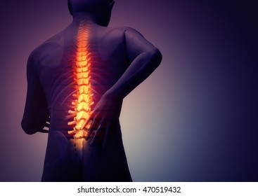Back Pain, 3D Illustration