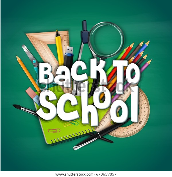 Back School Background Stock Illustration 678659857 | Shutterstock