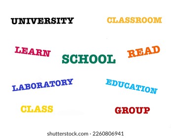 Back to school concept written on white background 