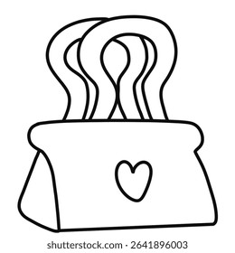 Back to school illustration with backpack and another 
