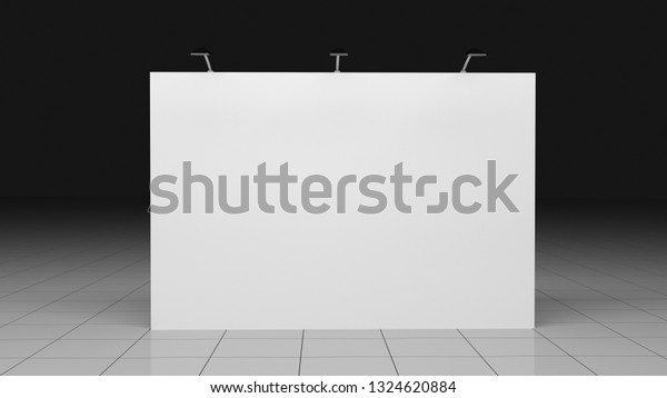 Download Backdrop Banner 2x3 Meters Blank Template Stock Illustration 1324620884 PSD Mockup Templates