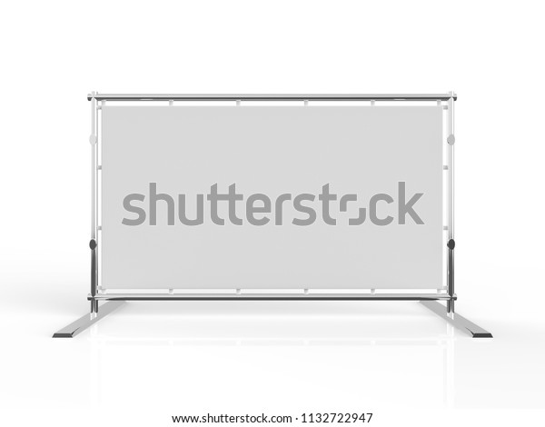 Backdrop Stand Banners Isolated On White Stock Illustration 1132722947