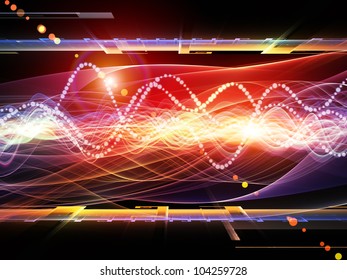 Backdrop Of Technological And Abstract Design Elements On The Subject Of Digital Media, Signal Processing And Communication Technologies