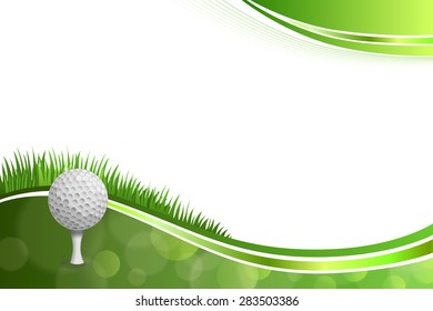 Background Abstract Green Golf Sport White Ball Illustration 