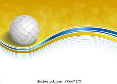 Background Abstract Sport Volleyball Blue Yellow Stock Illustration ...