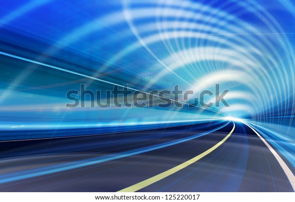 Background abstract\
technology illustration.  Light speed motion, fiber optics,\
futuristic colorful\
design.
