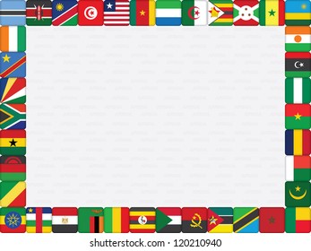 Background African Countries Flag Icons Frame Stock Illustration ...