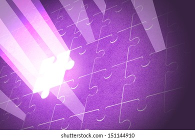 background art showing one missing jigsaw piece from the puzzle.