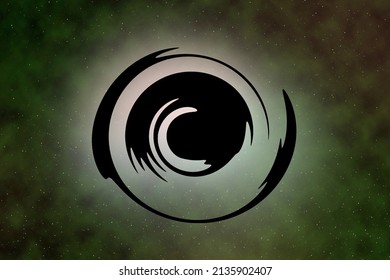 Background With Black Hole In Space