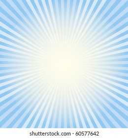 Background. Blue Radial Rays.