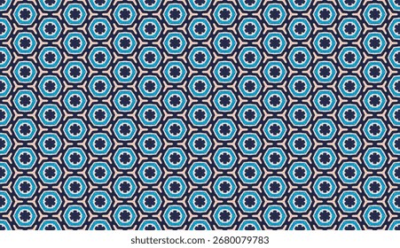 Background of a blue red seamless pattern of fabric texture with a color block print motif. Indian Mexican Aztec printed textile for fashion design clothes, accessories. Hand printed batik backdrop bg
