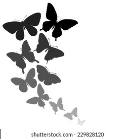 46,835 Black butterfly isolated on white silhouette Images, Stock ...