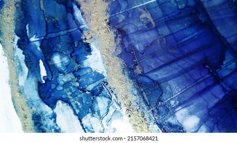 Background for Cards. Sky color and White color Spray. Ocean surf spilled. Contrast Ink Smudges. Aquamarine Stains Ink Paint. Alcohol Ink Spots. Alcohol Abstract.