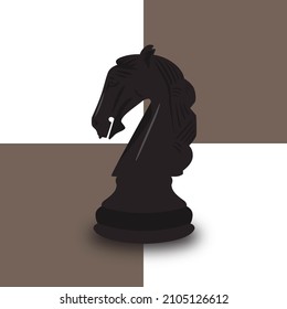 Background with the chess piece of the knight on a background of cells. - Powered by Shutterstock