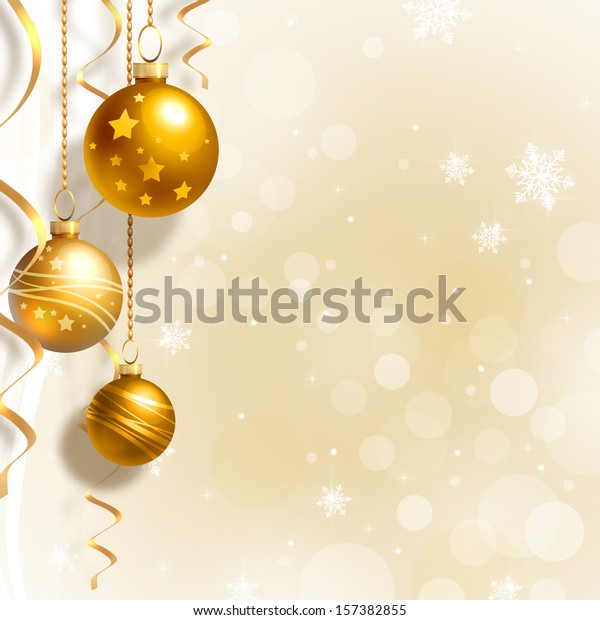 Background Christmas Baubles White Snowflakes Stock Illustration 157382855