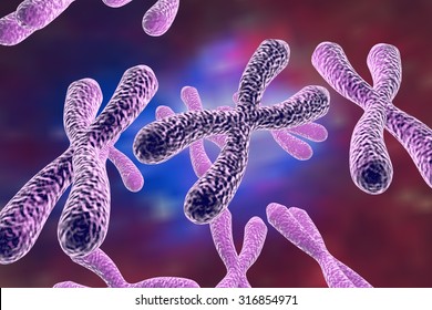 Background with chromosomes