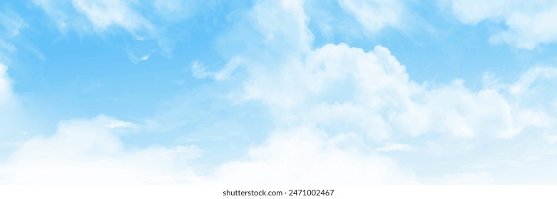 Background with clouds on blue sky. 
