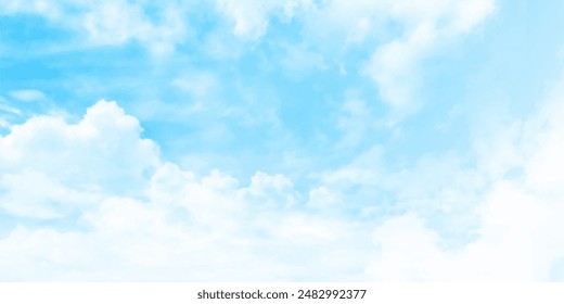 Background with clouds on blue sky. Natural sky image. Cloud background summer. Cloud spring