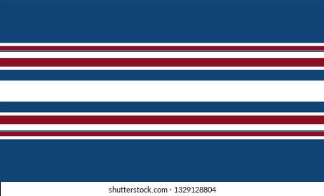 Background of colored parallel lines: red, blue, white. Striped background.Copy space.Illustration.