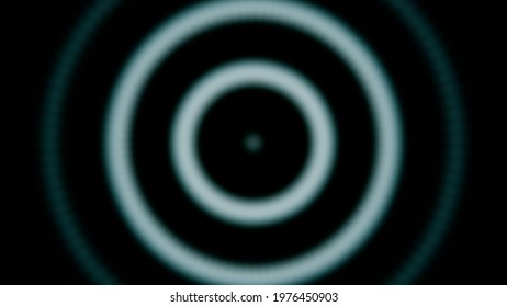 Background With Concentric Rings Moving Like Radio Waves. Animation. Visualization Of Radar System Working Process, Seamless Loop.