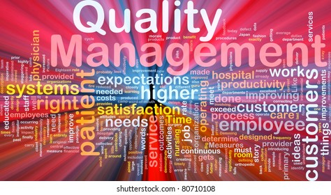 Background Concept Illustration Of Business Quality Management Glowing Light