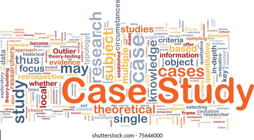 Background concept wordcloud illustration of case study